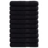 vidaXL Premium-Saunat&uuml;cher SOLUND 10 Stk. Schwarz 80x200 cm 600 g/m&sup2;