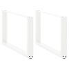 vidaXL Couchtischbeine U-Form 2 Stk. Wei&szlig; 70x(42-43) cm Stahl