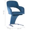 vidaXL Esszimmerst&uuml;hle 2 Stk. Blau Samt