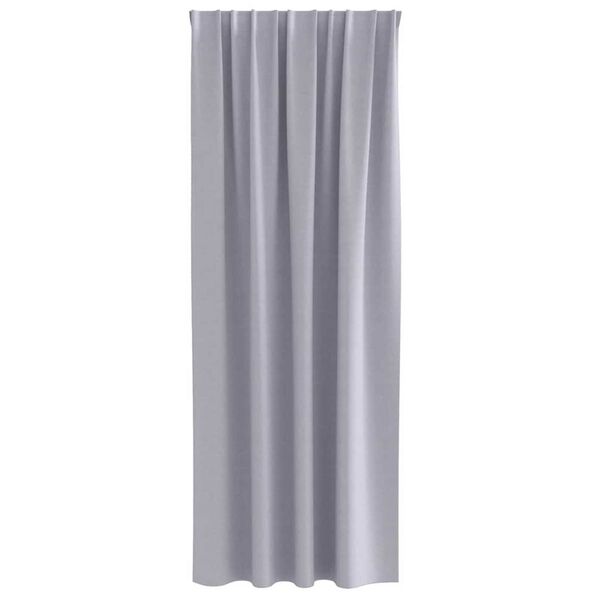 vidaXL Verdunkelungs-Vorh&auml;nge mit Ringen 2 pcs Metallic Grau