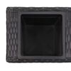 vidaXL Garten-Hochbeet mit 3 T&ouml;pfen 100x30x36cm Poly Rattan Schwarz