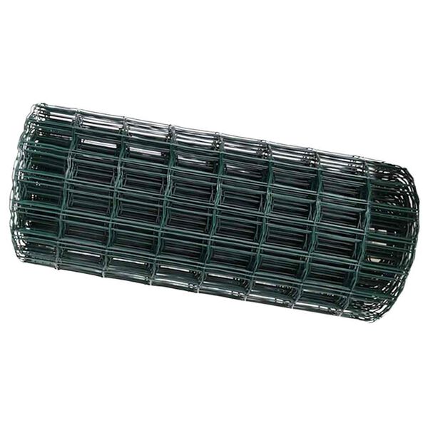 vidaXL Eurozaun Gr&uuml;n 0,6 x 50 m PVC-beschichtetes Eisen