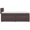 vidaXL Boxspringbett mit Matratze Dunkelbraun 80x200 cm Stoff
