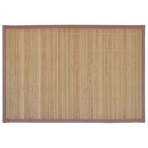 6 Bambus-Platzdeckchen 30 x 45 cm Braun