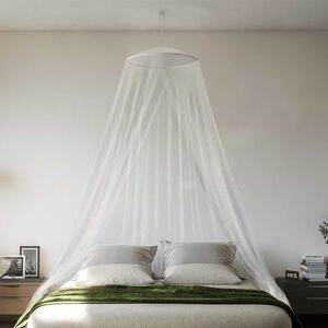 vidaXL Moskitonetz f&uuml;r Bett 220 Mesh Wei&szlig; 56x56x220 cm