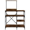 vidaXL B&auml;ckerregal R&auml;uchereiche 90x40x132 cm Holzwerkstoff und Metall