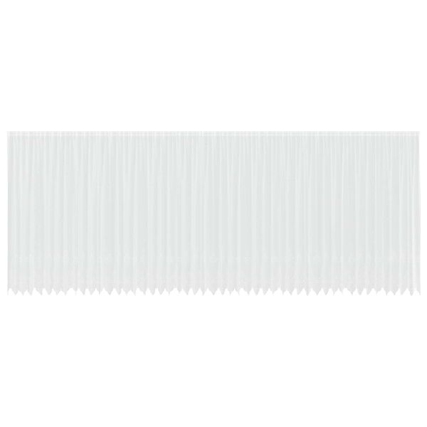 vidaXL Spitzenvorhang mit Vorh&auml;ngen Wei&szlig; 260 x 1200 cm Polyester