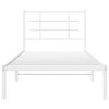 vidaXL Bettgestell mit Kopfteil Metall Wei&szlig; 90x190 cm