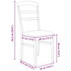vidaXL Esszimmerstuhl 2 pcs Hellbraun und hell Massives Gummiholz