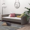 vidaXL Tagesbett mit Matratze USB Taupe Stoff 90x200 cm