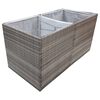 vidaXL Pflanzkübel Grau 157x80x80 cm Poly Rattan