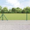 vidaXL Zaunpfosten Gr&uuml;n 100 x 0,5 m (25 mm Netz) Stahl und PVC