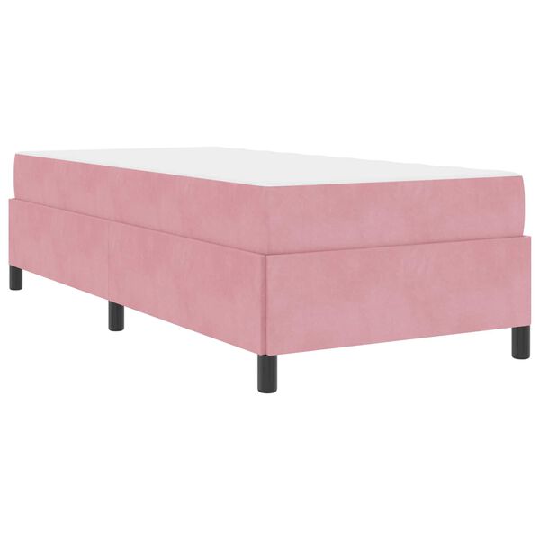 vidaXL Bettrahmen mit Matratze Rosa 90 x 200 cm Stoff