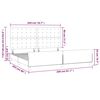 vidaXL Bettgestell ohne Matratze Creme 200x200 cm Stoff