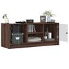 vidaXL TV-Schrank mit Glast&uuml;ren Braun Eichen-Optik 102x37x42 cm