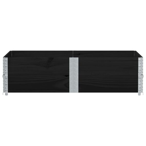 vidaXL Pflanzkasten Schwarz 150x100 cm Massivholz Kiefer