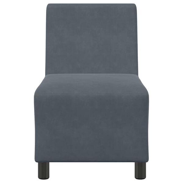 vidaXL Modulares Sofa ohne Armlehnen Dunkelgrau 55 cm Samt