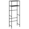 vidaXL Toilettenregal 2 Ablagen Schwarz 53,5x28x143 cm Eisen