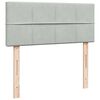 vidaXL Boxspringbett mit Matratze Hellgrau 120x190 cm Samt