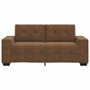 vidaXL | Zweisitzer-Sofa | mit Kissen Braun Kunstleder