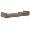 vidaXL Schlafsofa 2-Sitzer mit 2 Kissen Taupe Stoff