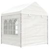 vidaXL Pavillon mit Dach Weiß 4,46x2,28x2,69 m Polyethylen