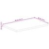 vidaXL Tischplatte 40x20x3,8 cm Rechteckig Altholz Massiv