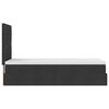 vidaXL Ottoman-Bett mit Matratze & LEDs Schwarz 90x200 cm Stoff