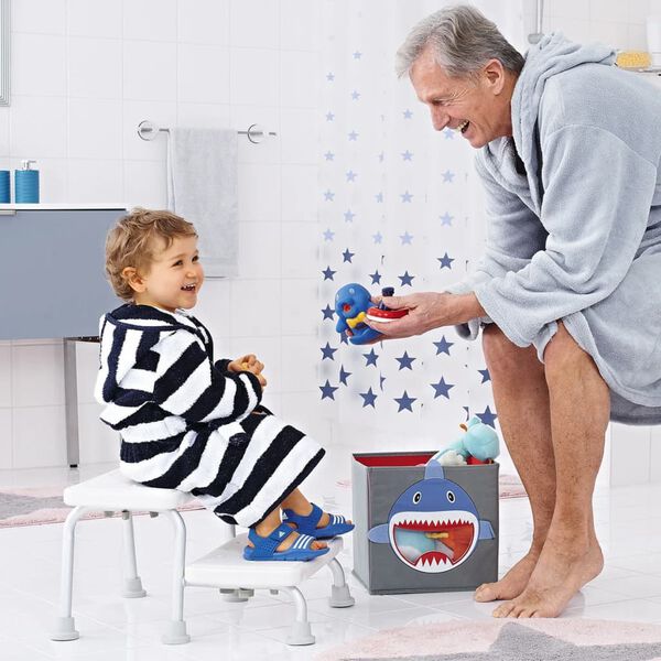 RIDDER Tritthocker mit 2 Stufen 150 kg Wei&szlig; A0102001