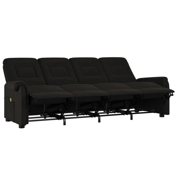 vidaXL 4-Sitzer Massagesessel Schwarz Mikrofaser-Gewebe