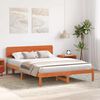 vidaXL Bettrahmen Wachsbraun 150 x 200 cm Massives Kiefernholz