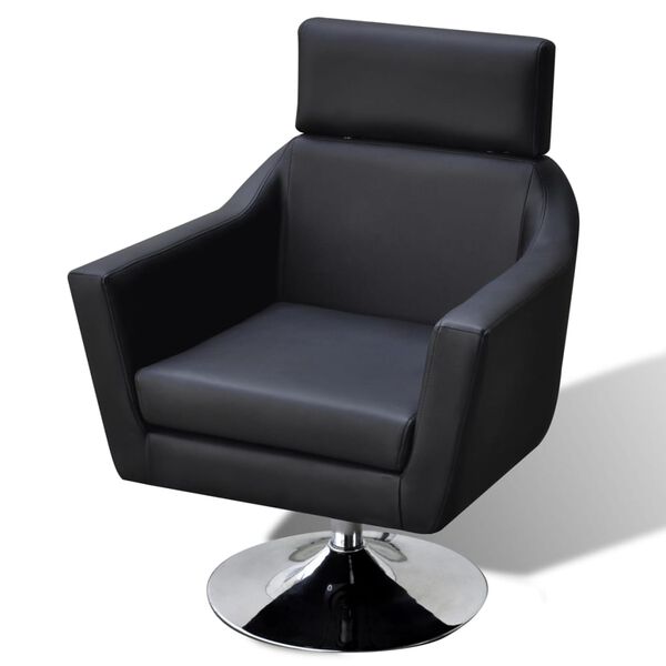vidaXL TV-Sessel Schwarz Kunstleder