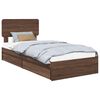 vidaXL Aufbewahrungsbett Braun Eichen-Optik 90 x 200 cm Holzwerkstoff