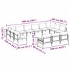 vidaXL Gartensofa-set mit Kissen 13 pcs Schwarz Stahl