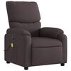 vidaXL Massagesessel Elektrisch Dunkelbraun Stoff
