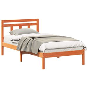 vidaXL Bettrahmen Braun 80 x 200 cm Massives Kiefernholz