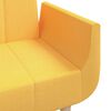 vidaXL Schlafsofa 2-Sitzer mit 2 Kissen Gelb Stoff