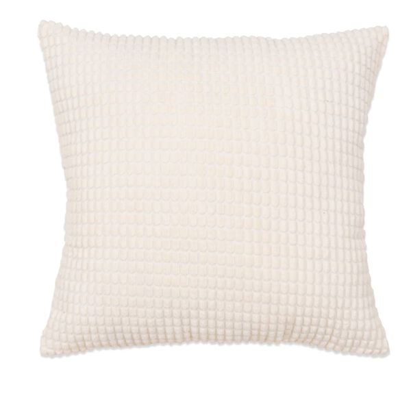 vidaXL Kissen-Set 2 Stk. Velours 60 x 60 cm Gebrochen Wei&szlig;