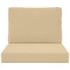 vidaXL Sofakissen f&uuml;r drau&szlig;en 2 pcs Beige Polyester