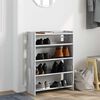 vidaXL Schuhregal Grau Sonoma 60x25x81 cm Holzwerkstoff