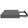 vidaXL Schweberegale 2 Stk. Hochglanz-Grau 40x23x3,8 cm MDF