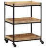 vidaXL K&uuml;chenwagen 60x40x80 cm Raues Massivholz Mango
