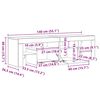 vidaXL TV-Schrank mit LED-Leuchten Braun Eichen-Optik 140x36,5x40 cm