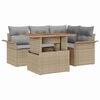 vidaXL Garten-Sofa-Set 5 stk. Beige Poly Rattan