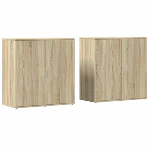 vidaXL Sideboards 2 Stk. Sonoma-Eiche 79x38x80 cm Holzwerkstoff