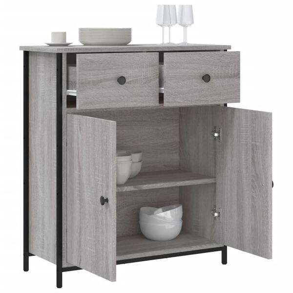 vidaXL Sideboard Grau Sonoma 70x30x80 cm Holzwerkstoff