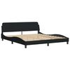 vidaXL Bettgestell ohne Matratze "Hanko" Schwarz 180x200 cm Stoff