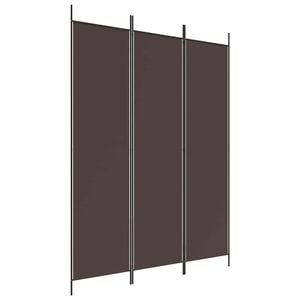 vidaXL 3-tlg. Paravent Braun 150x200 cm Stoff
