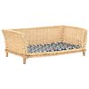 vidaXL Hundekorb mit Kissen 90x54x35 cm Natur Weide