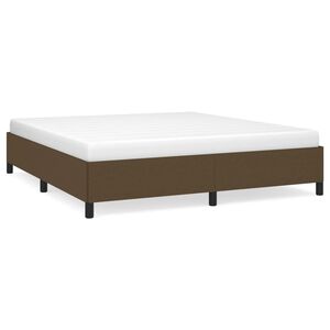 vidaXL Bettgestell ohne Matratze Dunkelbraun 160x200 cm Stoff